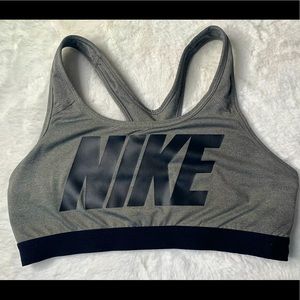 Nike Dri-Fit Racer Back Sports Bra- L/Gray